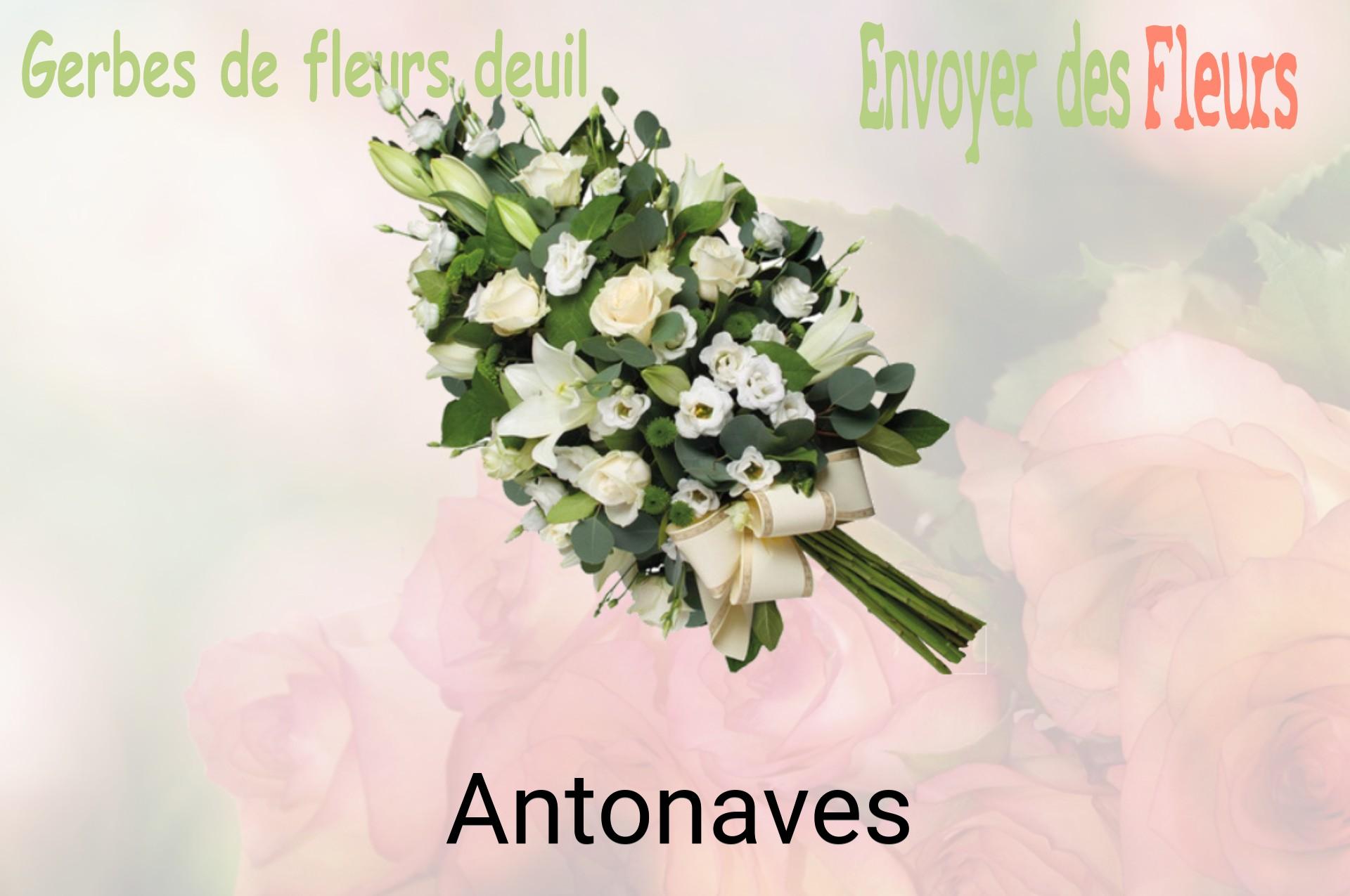 Gerbe de fleurs de deuil livrée à Antonaves